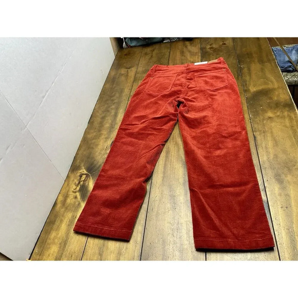 Judy Blue High Rise Button Fly Red Rust Corduroy Ankle Straight Pants Size 9/29 - Picture 2 of 13